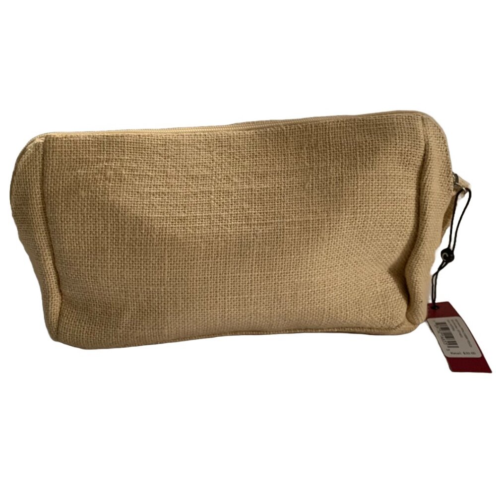 NWT CIRCUS BY SAM EDELMAN Pippa Jute Clutch Bag with Embroidered Pompom Cherries - Picture 6 of 7